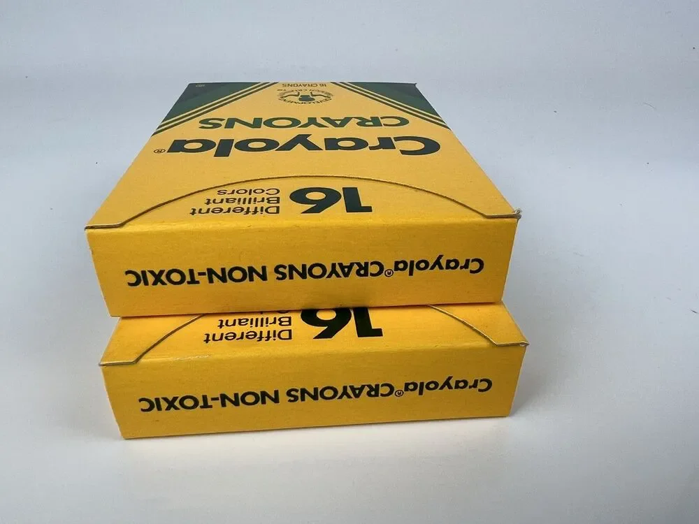 New Rare Vintage Crayola Crayons Unused 16 Count Boxes No 16 Binney & Smith 1988